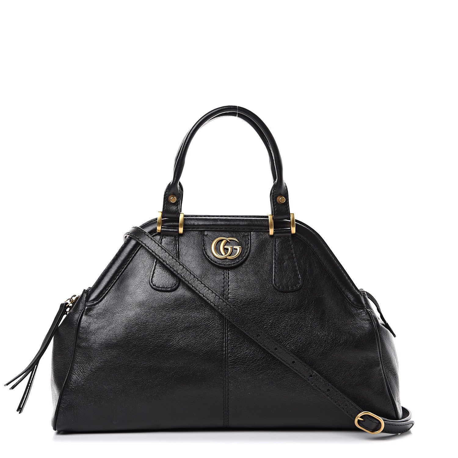 Gucci Calfskin Medium Re(Belle) Top Handle Bag Black 1 of 11