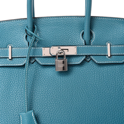 Hermes Togo Birkin 30 Blue Jean 7 of 19