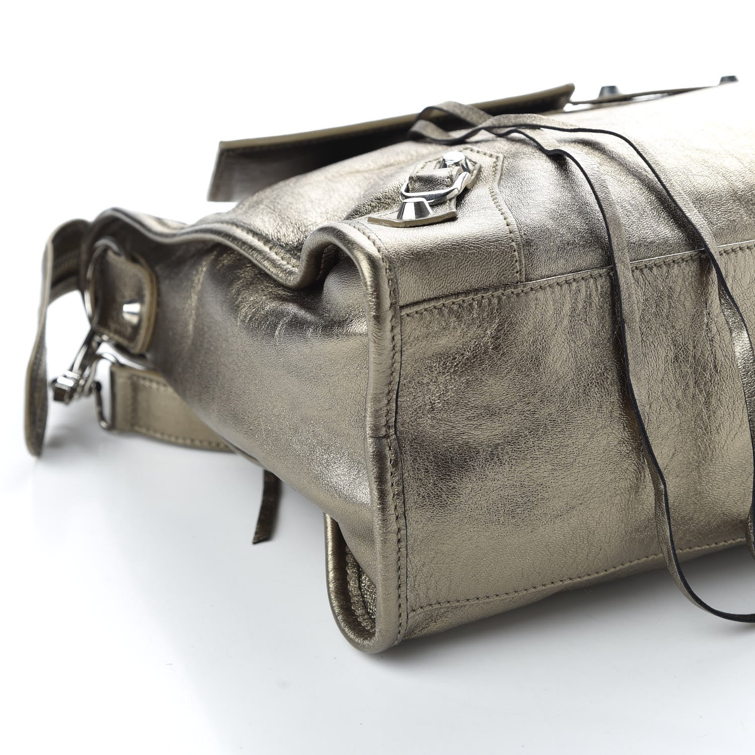 Balenciaga Metallic Agneau Classic Silver Hardware City Pewter 6 of 9
