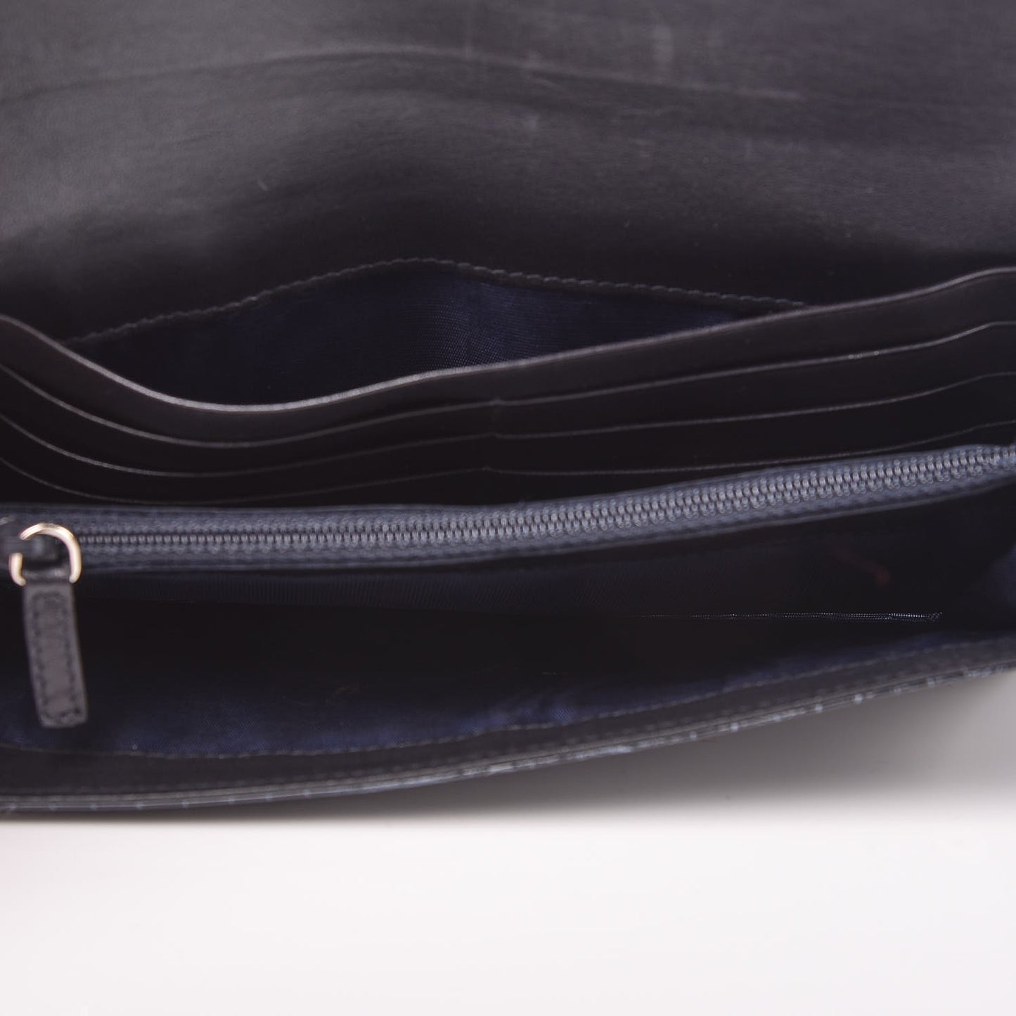 Crocodile Embossed Flap Wallet Blue