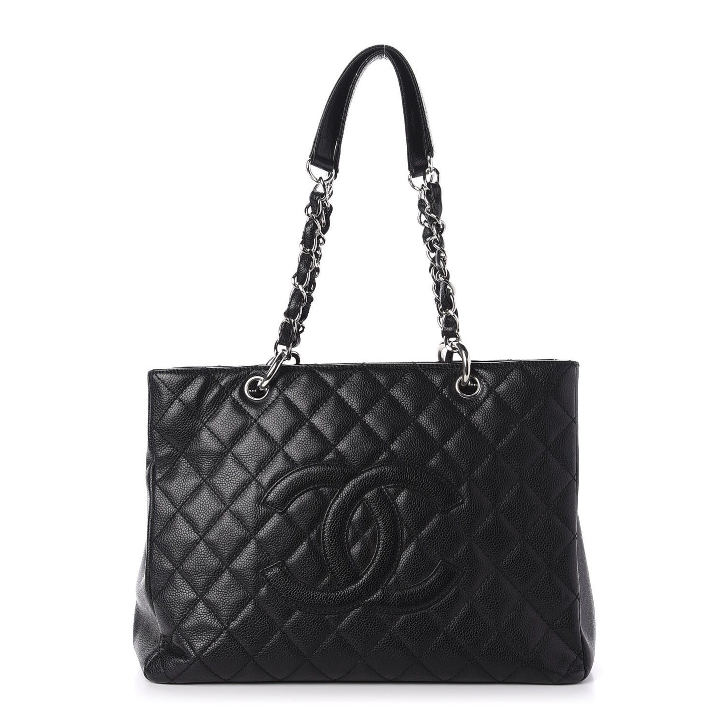 Caviar Quilted Grand Shopping Tote GST Black