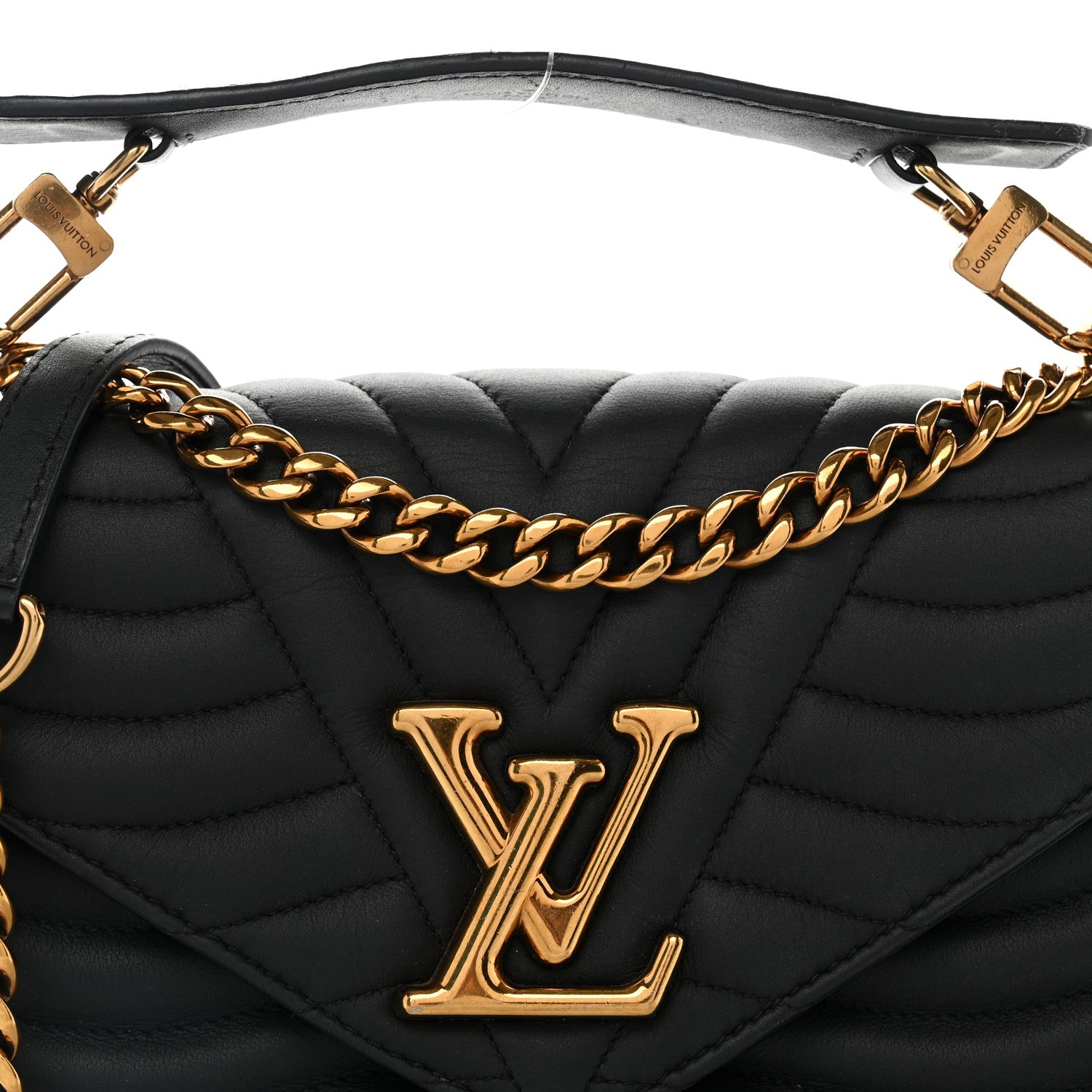 Louis Vuitton Calfskin New Wave Chain MM Black 7 of 11