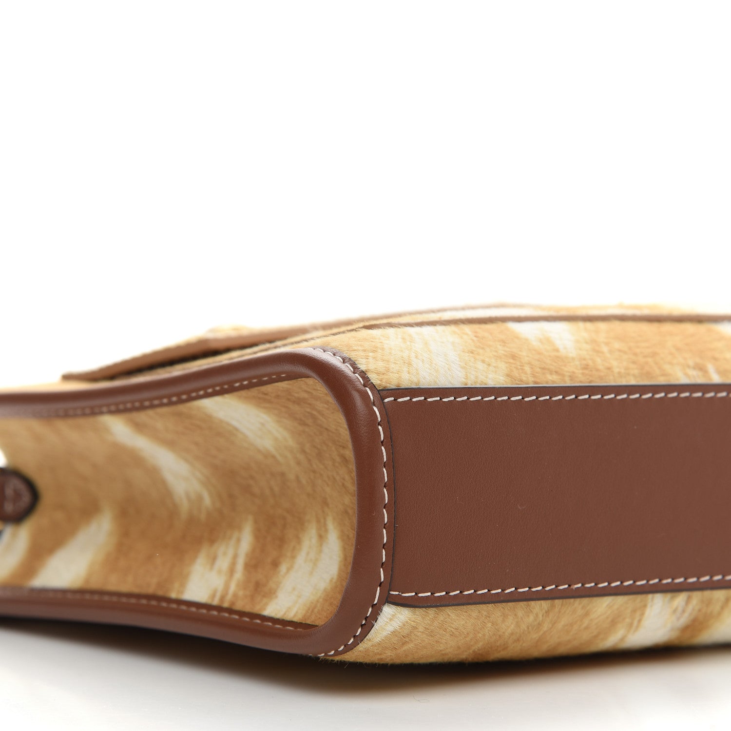 Burberry Calf Hair Deer Print Mini Pocket Bag Beige 5 of 8