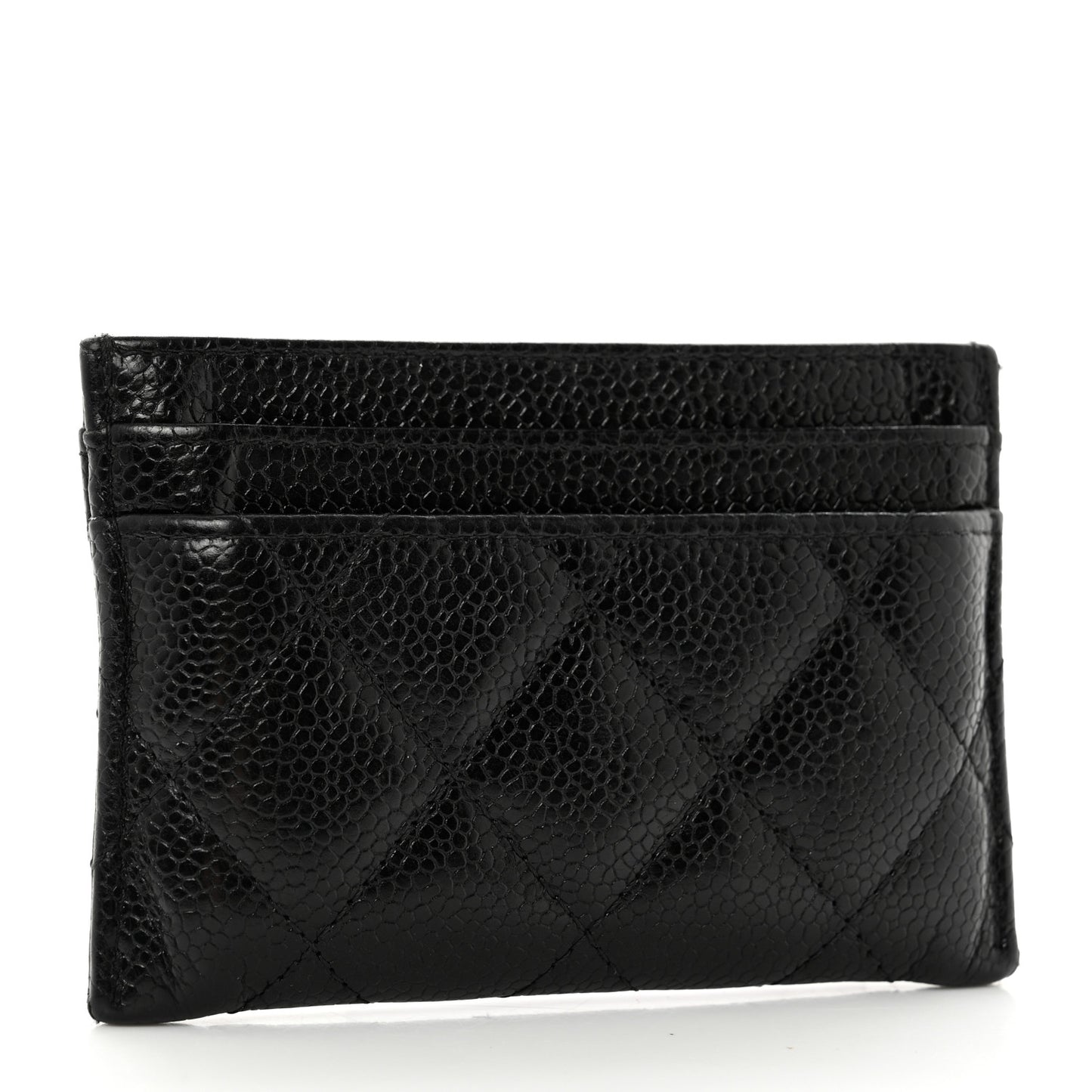 Caviar Quilted Incognito Card Holder Black