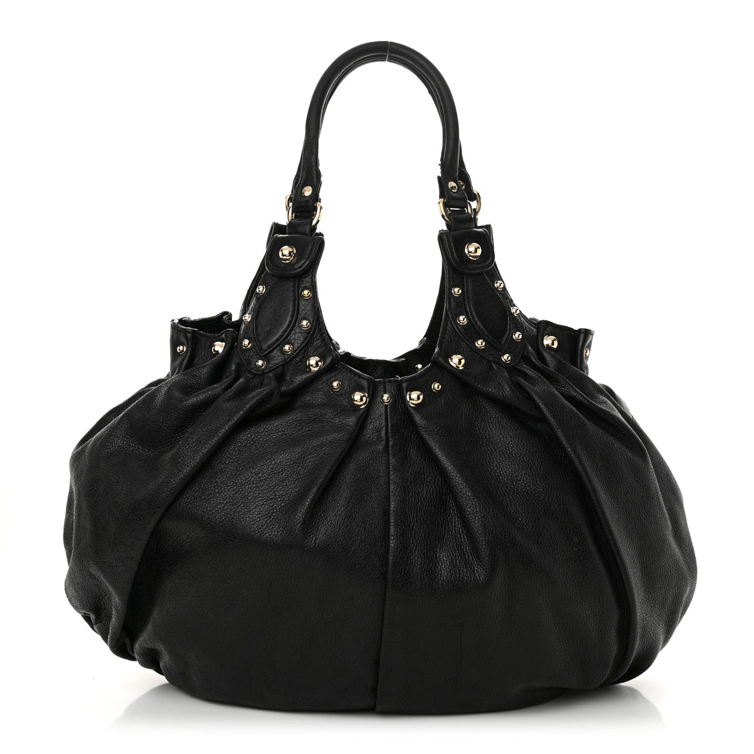 Gucci Calfskin Studded Large Pelham Tote Black 1 of 20