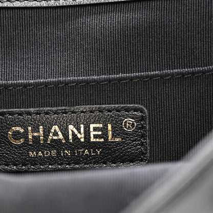 Chanel Shiny Caviar Quilted Medium Duma Pockets Drawstring Backpack Black 6 of 12