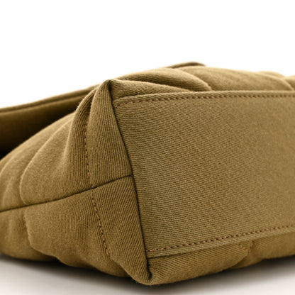 Saint Laurent Canvas Quilted Toy Loulou Puffer Monogram Chain Satchel Fir Green 9 of 11