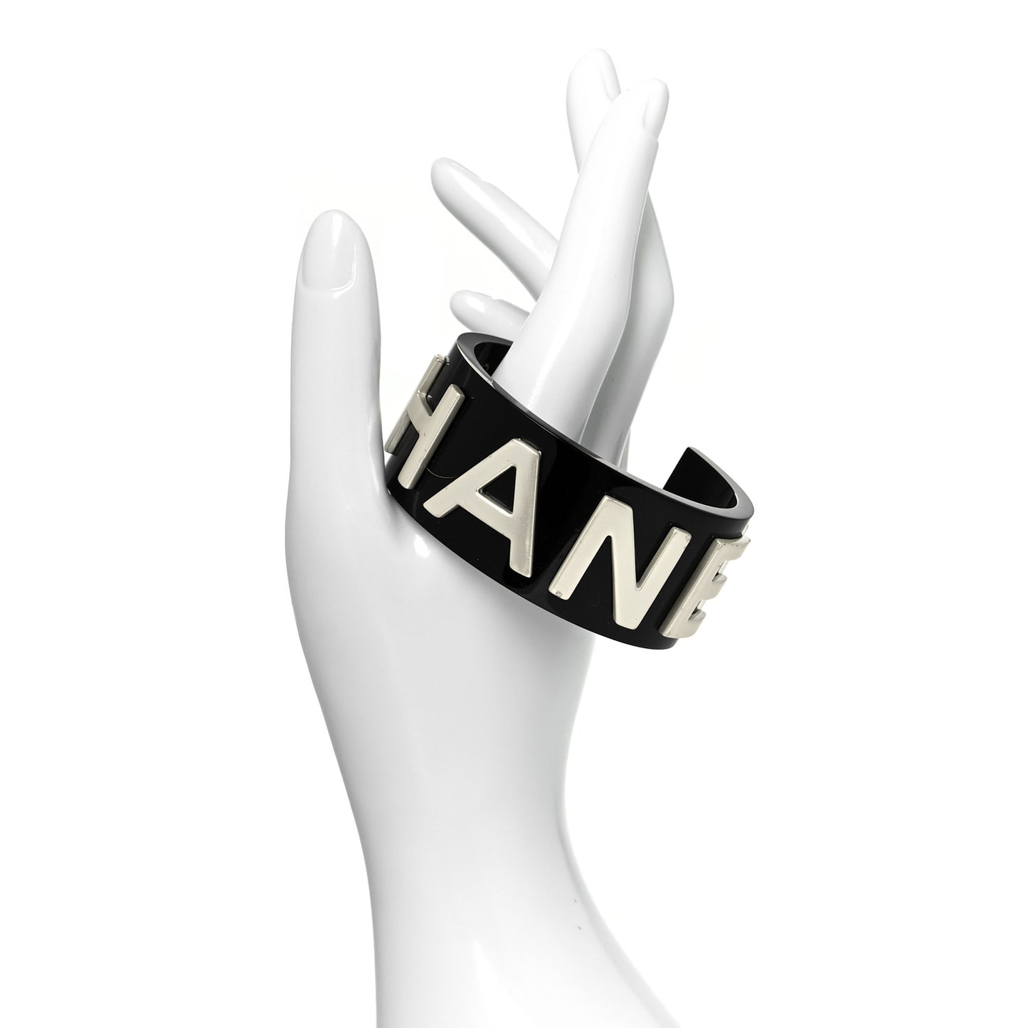 Resin Metal Cuff Black