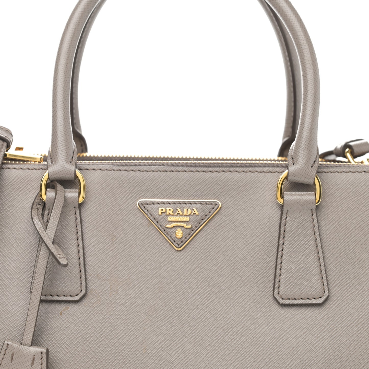 Saffiano Medium Galleria Double Zip Tote Argilla