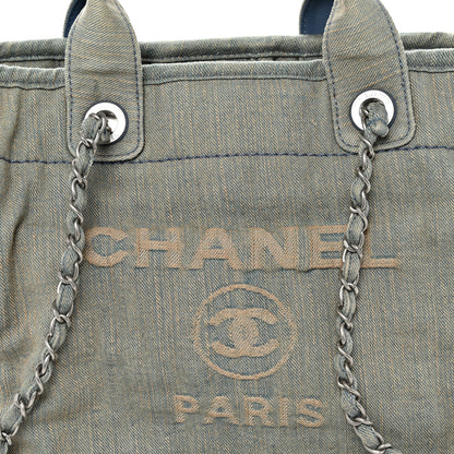 Chanel Denim Small Deauville Tote Light Blue 8 of 10