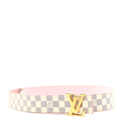 Louis Vuitton Damier Azur 30mm LV Initiales Reversible Belt 80 32 Pink 6 of 6