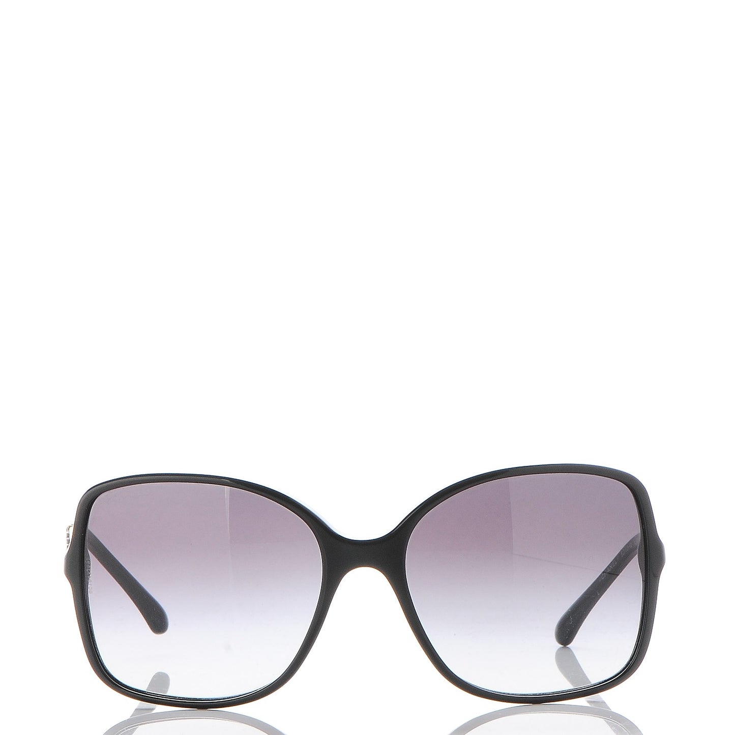 Lambskin Square Chain Sunglasses 5210-Q Black