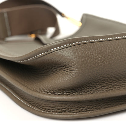 Hermes Taurillon Clemence Evelyne III PM Etoupe 9 of 11