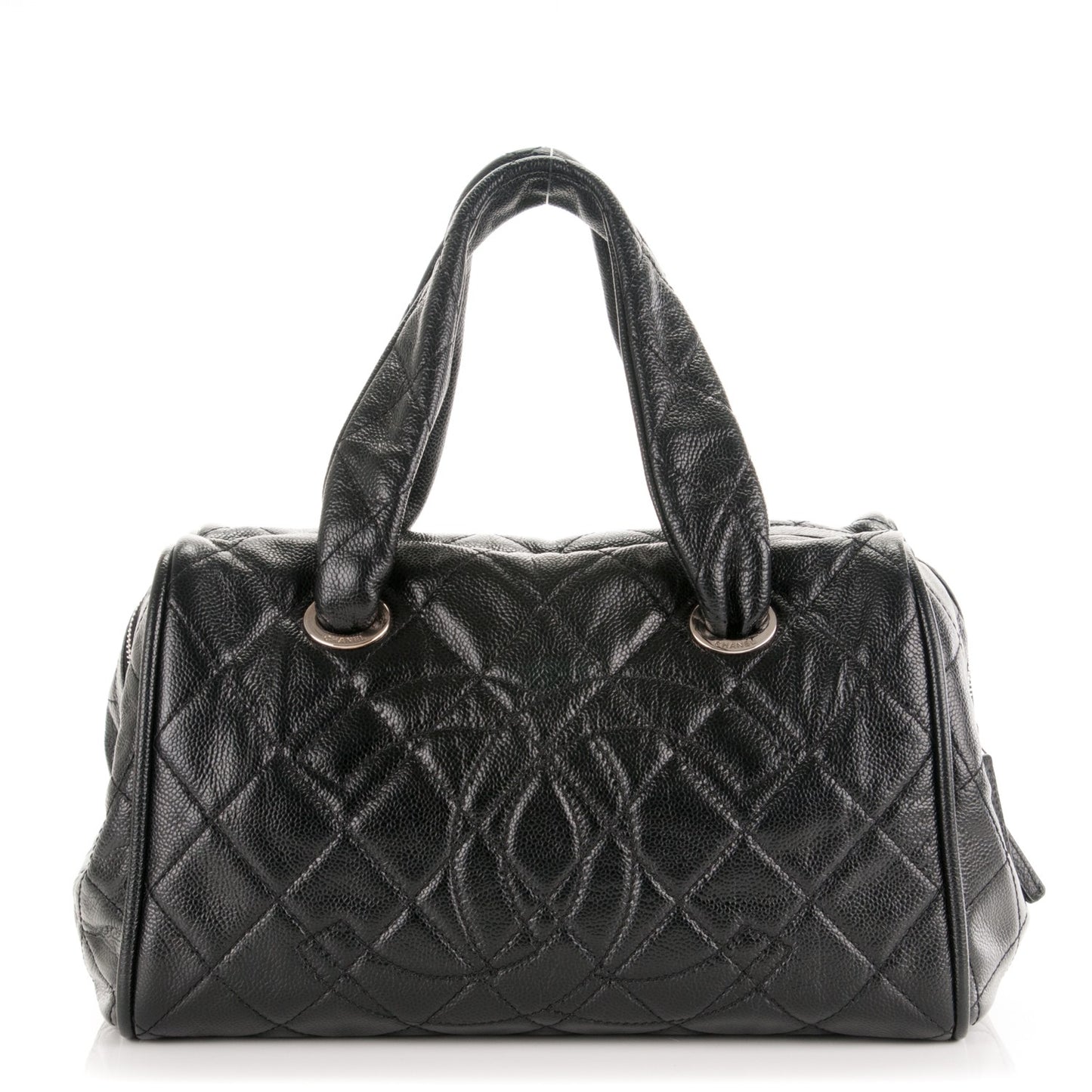 Caviar Quilted CC Timeless Bowler Black