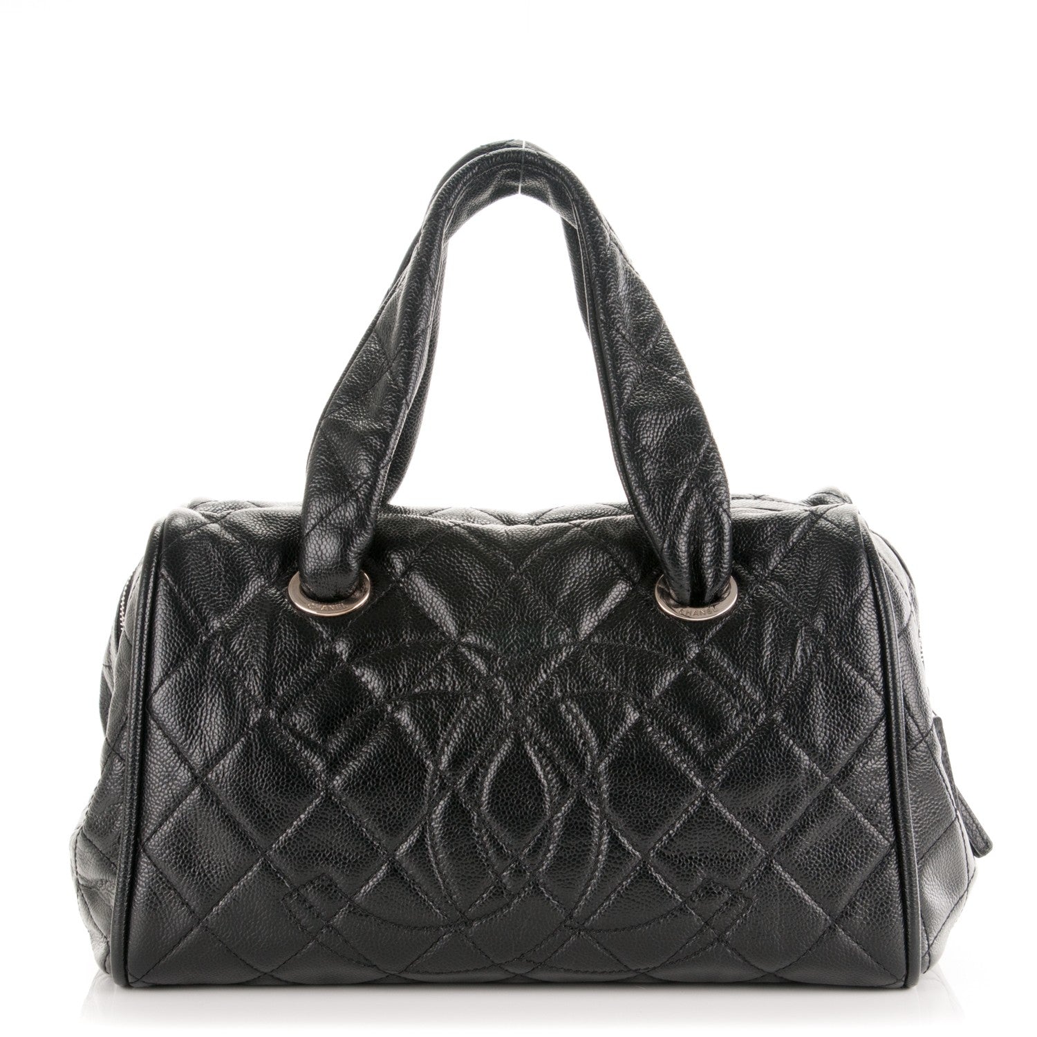 Chanel Caviar Quilted CC Timeless Bowler Black 1 of 7