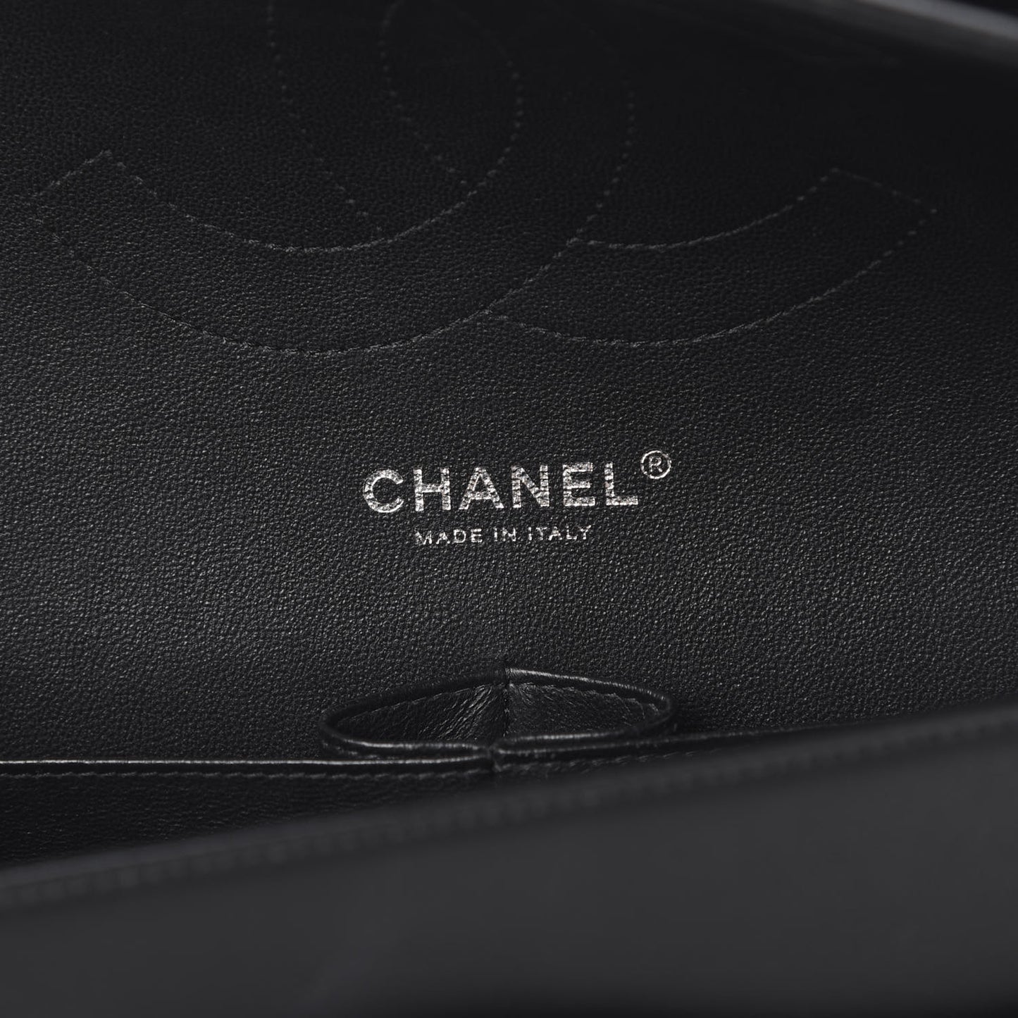 Patent Quilted Jumbo Double Flap Black