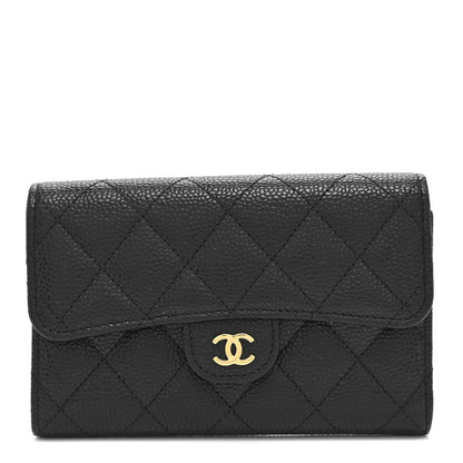 Chanel Caviar Quilted Medium Flap Wallet Black 1 of 12