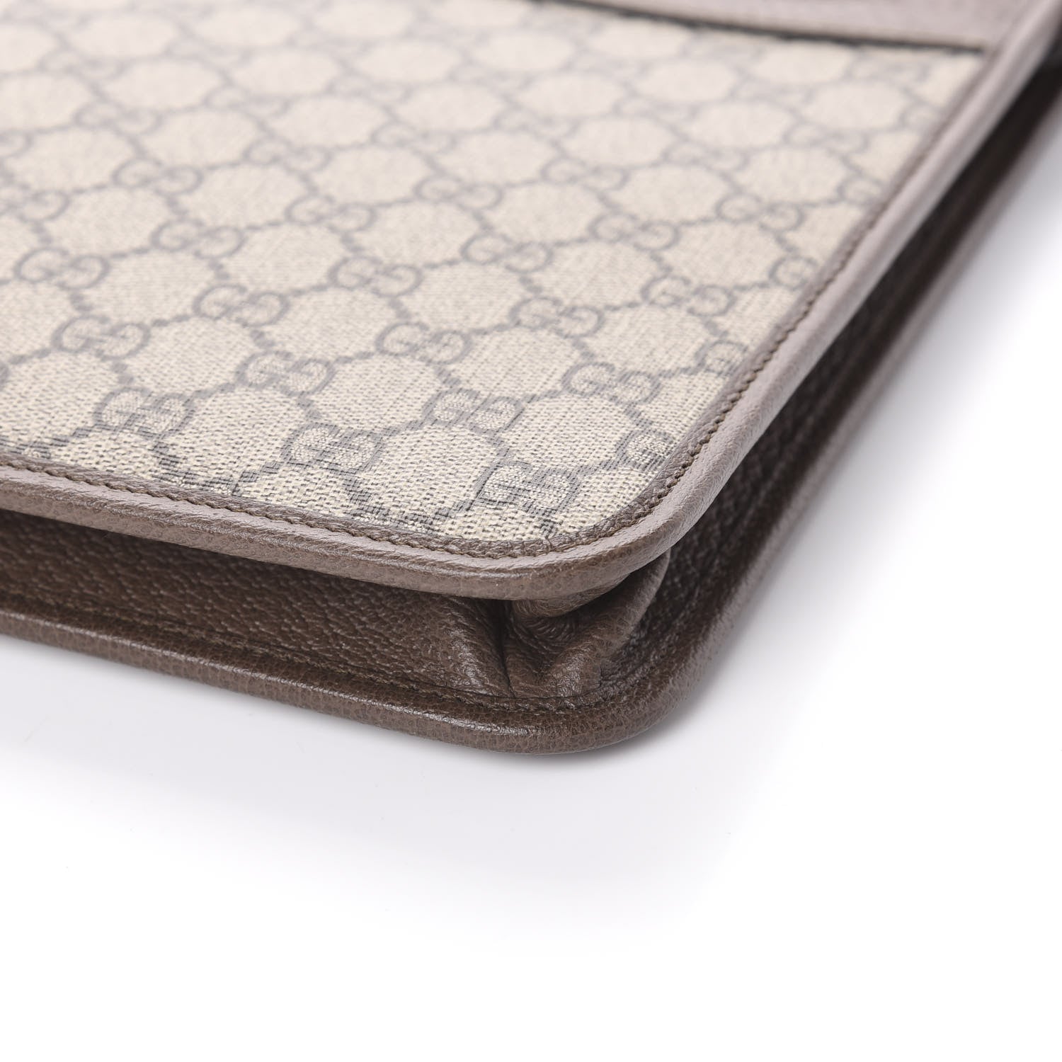 Gucci GG Supreme Monogram Textured Calfskin Web Ophidia Documents Holder Beige Ebony New Acero 9 of 9