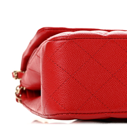 Chanel Caviar Quilted Medium Double Flap Red 9 of 13