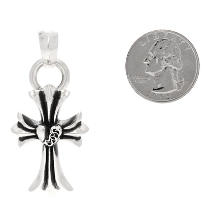 Chrome Hearts Sterling Silver Heart Cross Pendant 2 of 4