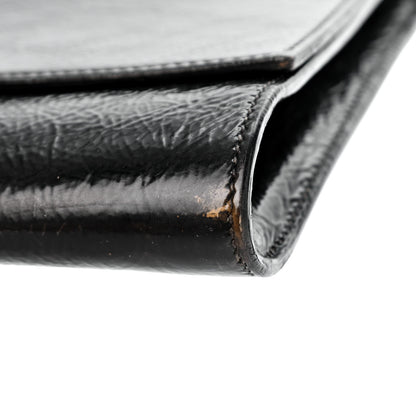 Saint Laurent Textured Patent Monogram Large Belle De Jour Clutch Black 18 of 18