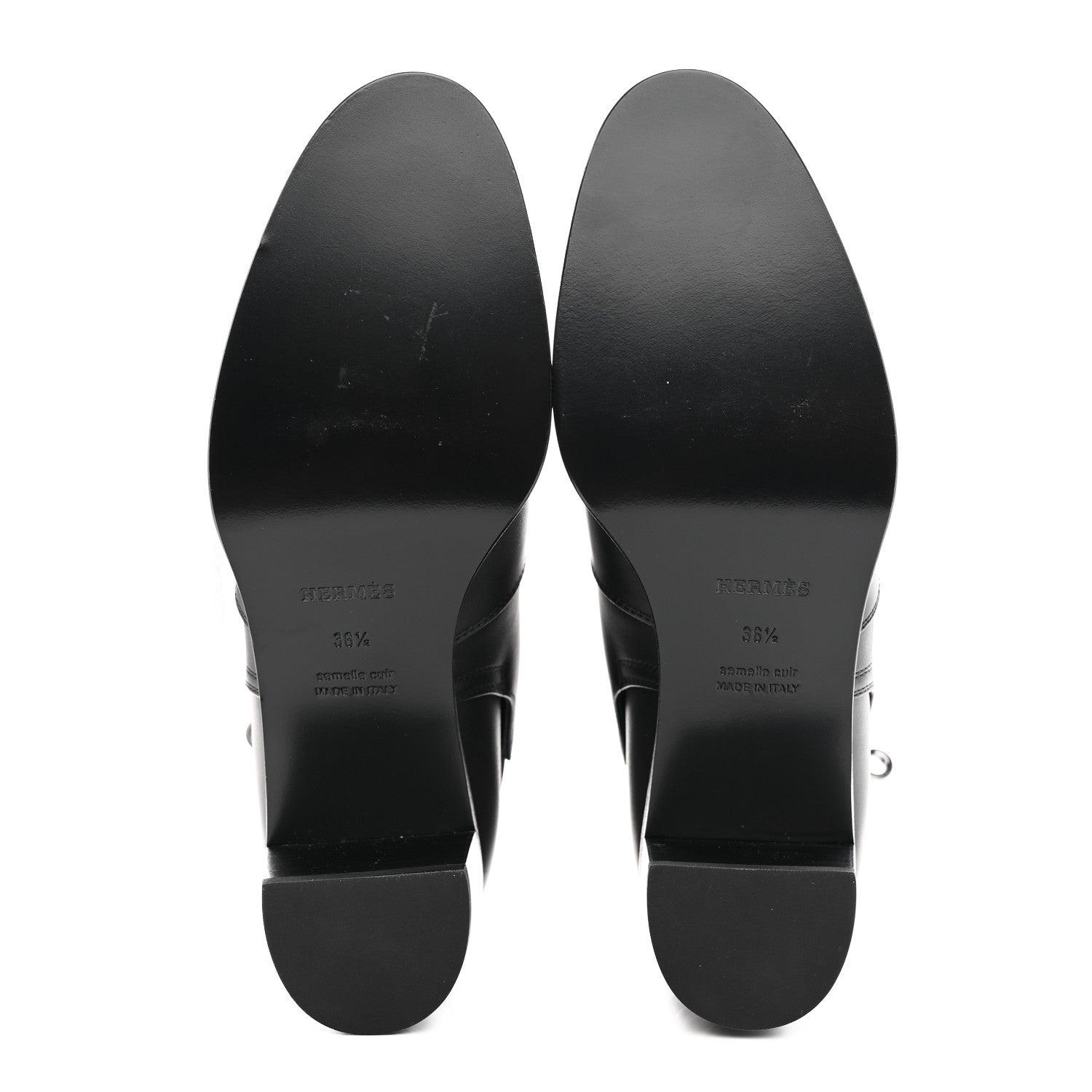 Hermes Calfskin Frenchie 50 Ankle Boots 36.5 Black 5 of 12