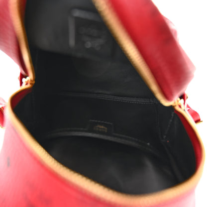 MCM Visetos Side Stud Mini Stark Backpack Ruby Red 5 of 9