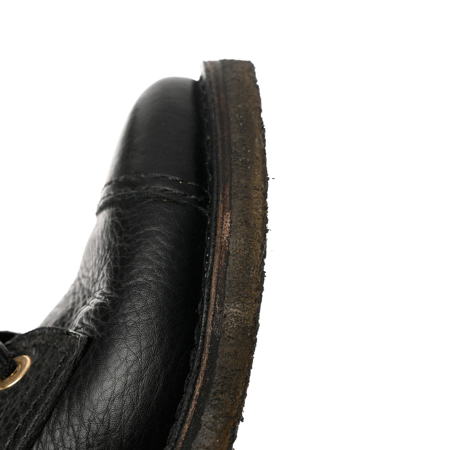 Calfskin CC Combat Boots 36 Black