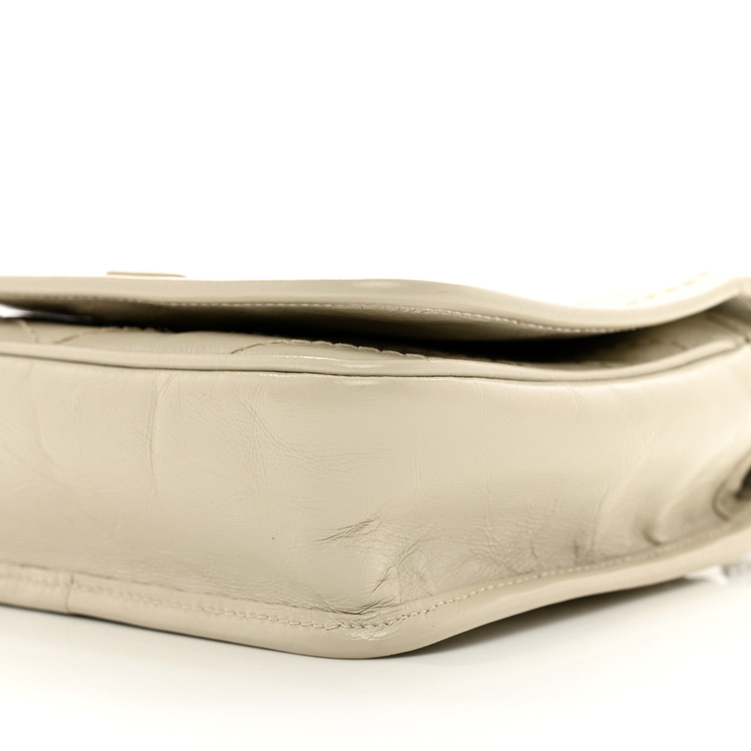 Saint Laurent Crinkled Calfskin Matelasse Monogram Niki Chain Wallet Crema Soft 9 of 10