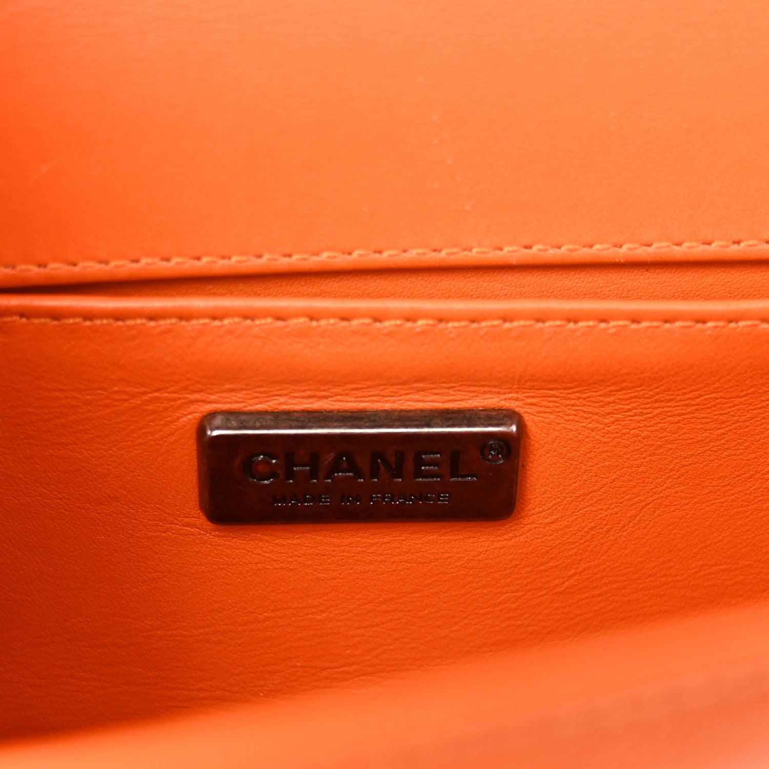 Chanel Snakeskin Small Boy Flap Orange 7 of 11