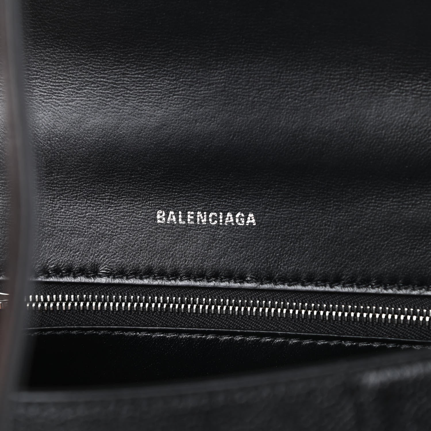 Balenciaga Grained Calfskin Small Hourglass Top Handle Bag Black 6 of 11