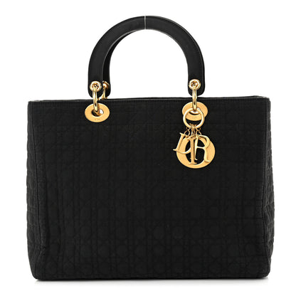 Christian Dior Nylon Cannage Large Lady Dior Black 1 of 13