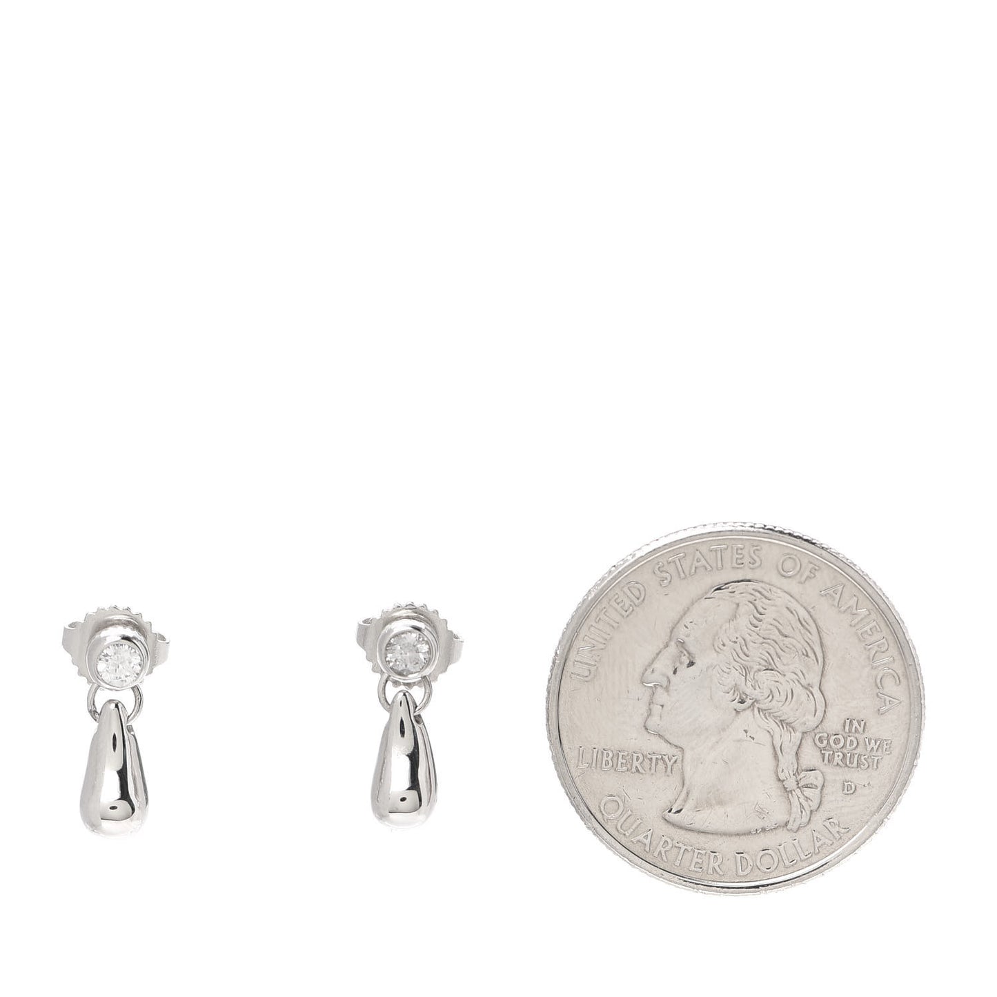 Platinum Diamond Elsa Peretti Teardrop Earrings