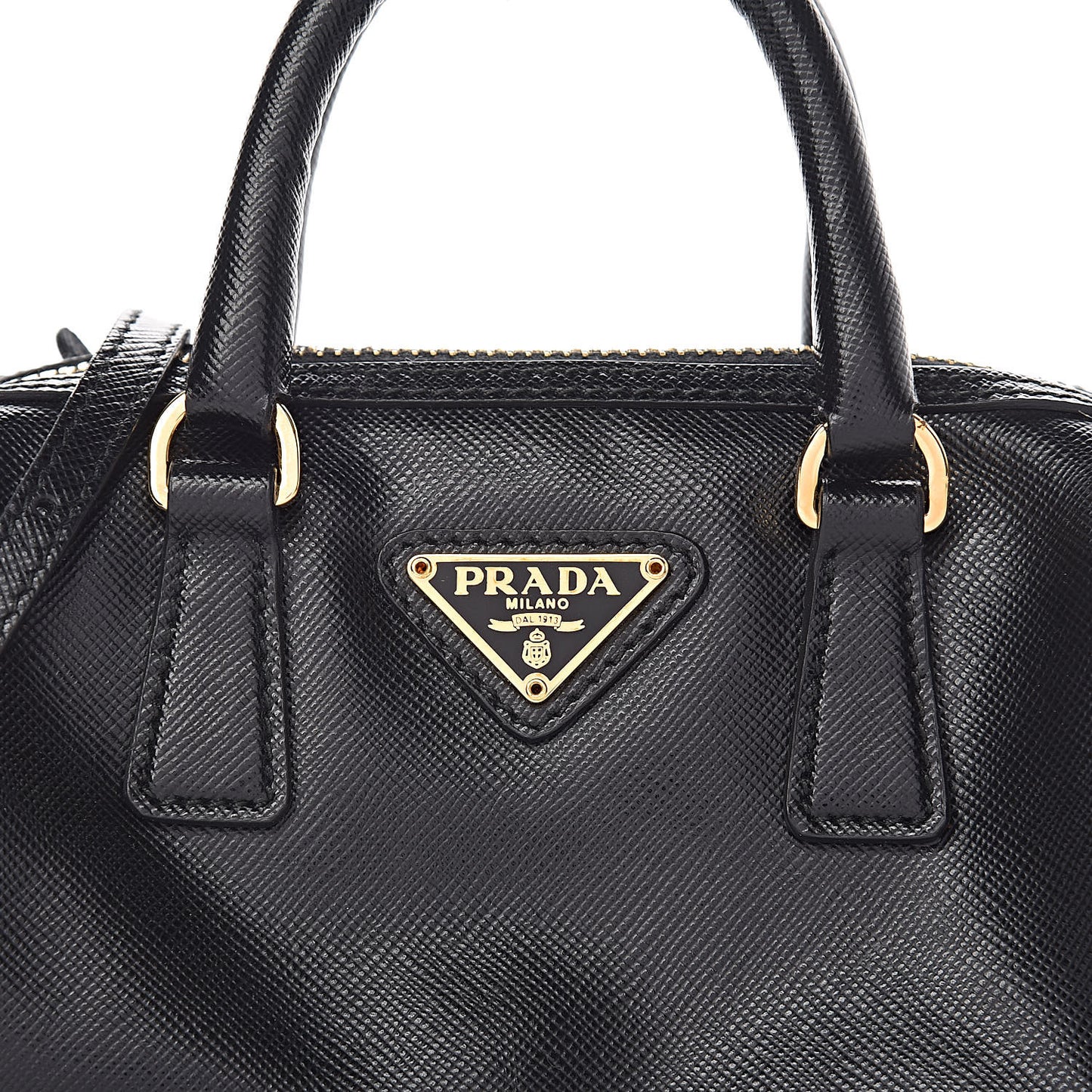 Saffiano Vernice Lux Mini Convertible Bowler Black