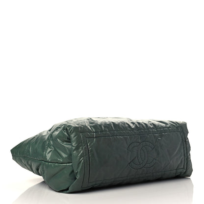 Chanel Nylon Quilted Medium Coco Cocoon Reversible Tote Green 4 of 9