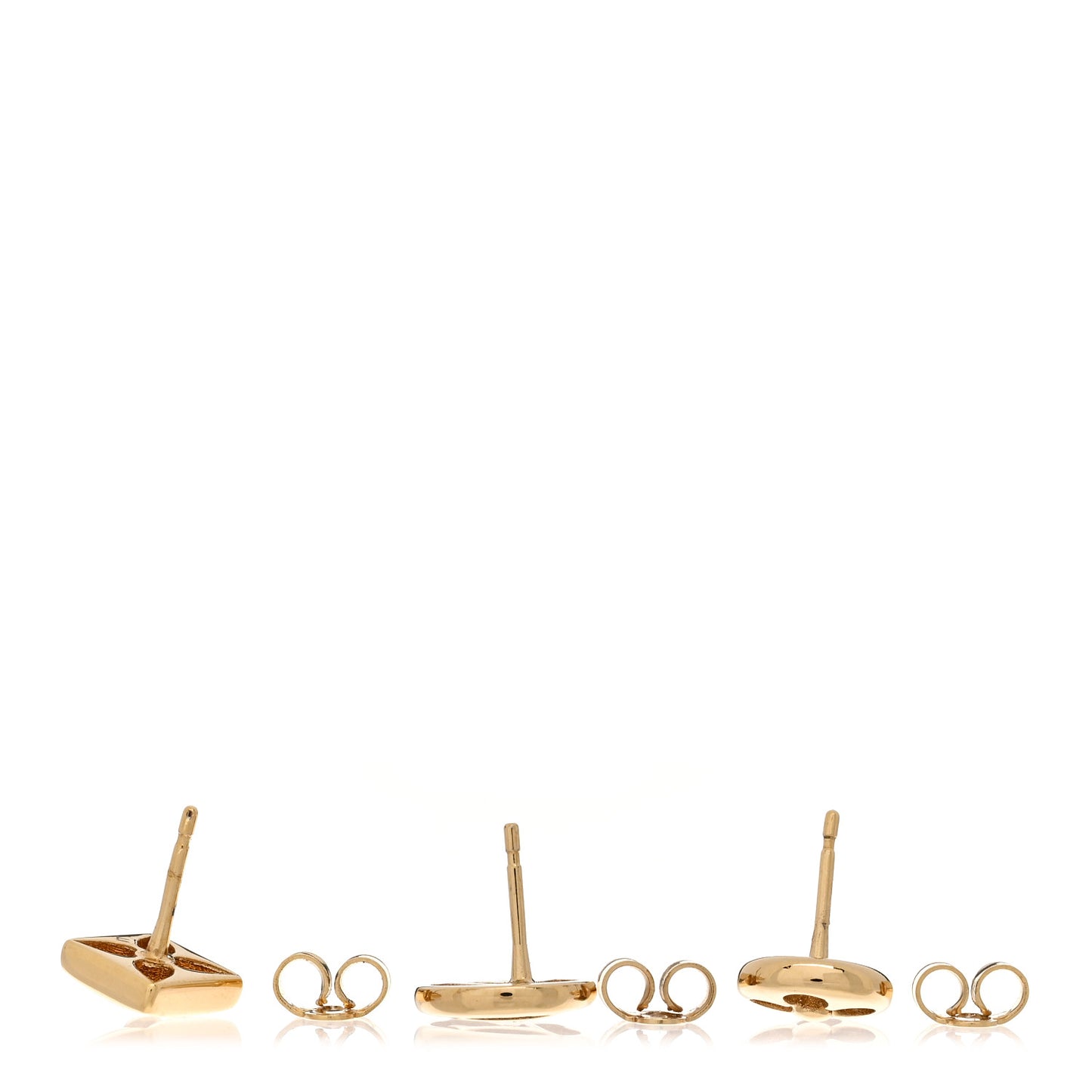 Metal Crazy In Lock Earrings Set Gold