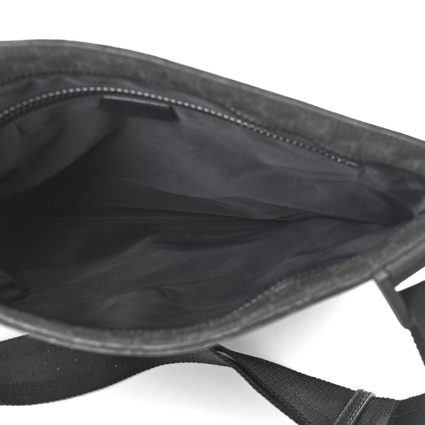 GG Plus Monogram Medium Flat Messenger Bag Black