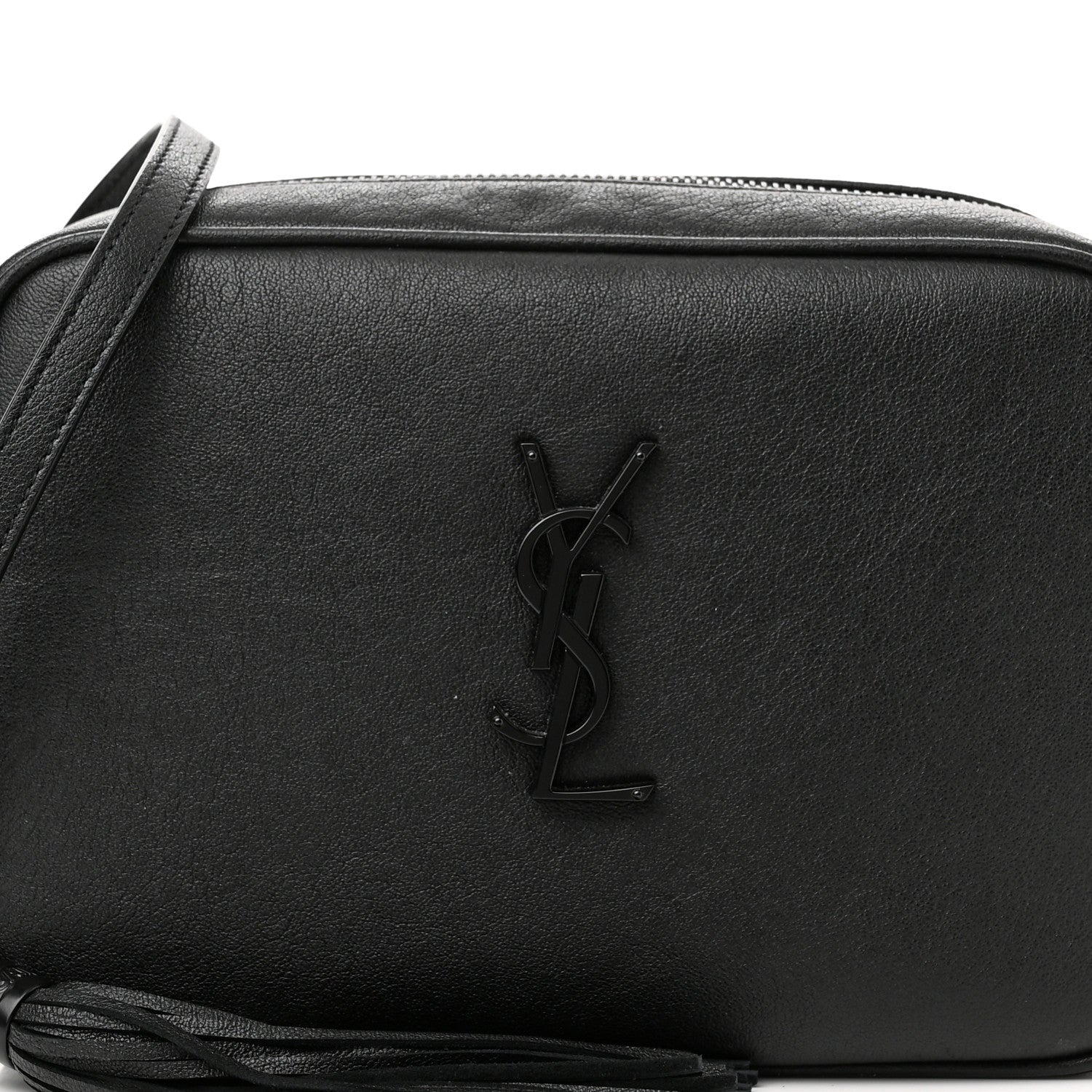Saint Laurent Lambskin Monogram Small Lou Camera Bag Black 8 of 11