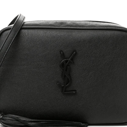 Saint Laurent Lambskin Monogram Small Lou Camera Bag Black 8 of 11