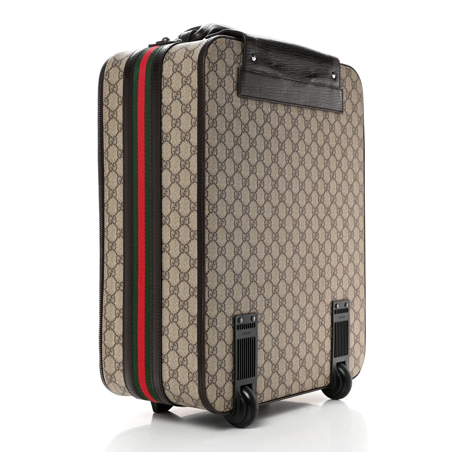 Gucci GG Plus Monogram Small Web Trolley Brown 2 of 13