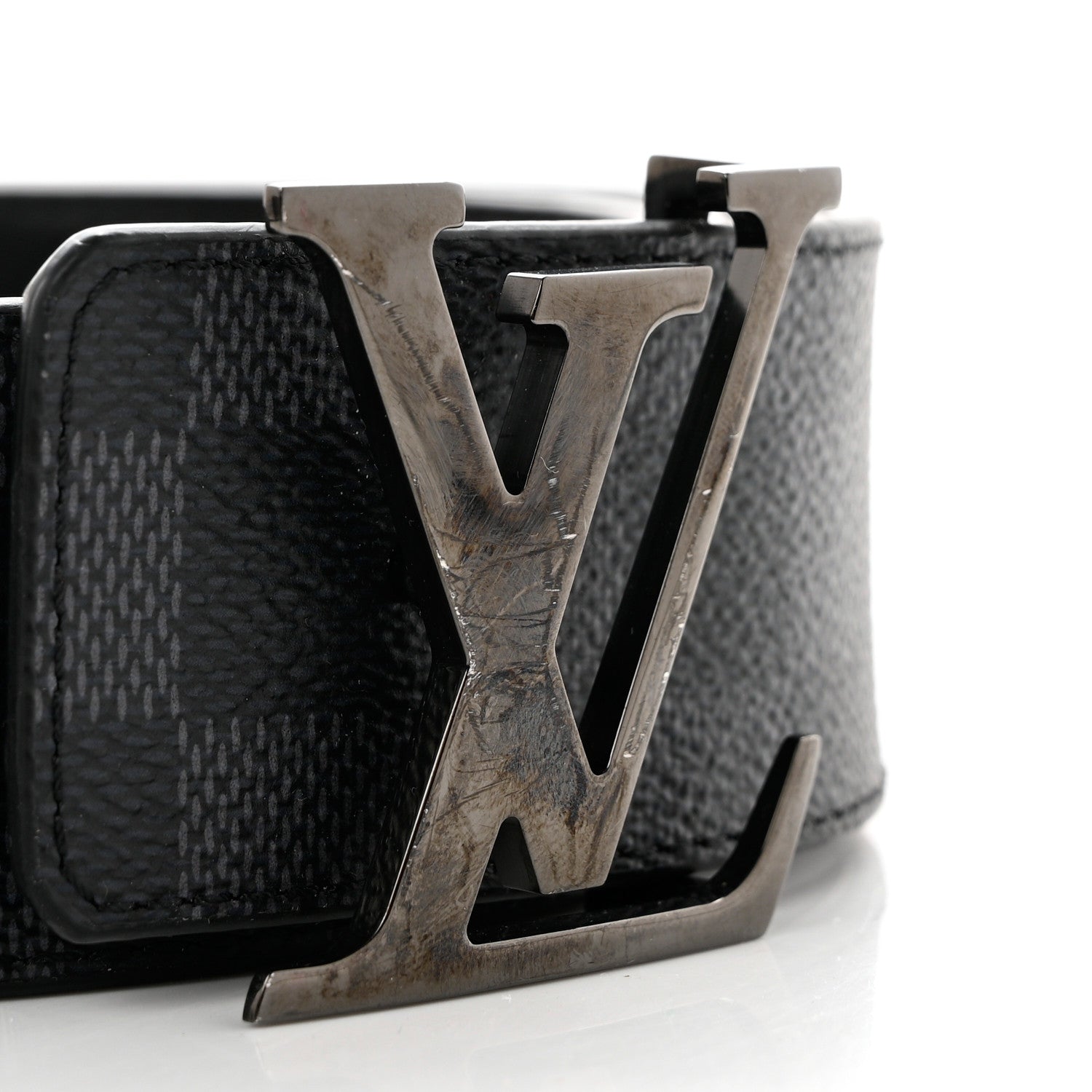 Louis Vuitton Damier Graphite 40mm LV Initiales Belt 95 38 6 of 6