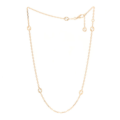 Gucci 18K Yellow Gold Running GG Station Necklace 3 of 6