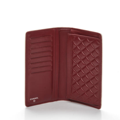 Chanel Lambskin Mademoiselle Yen Wallet Red 5 of 9