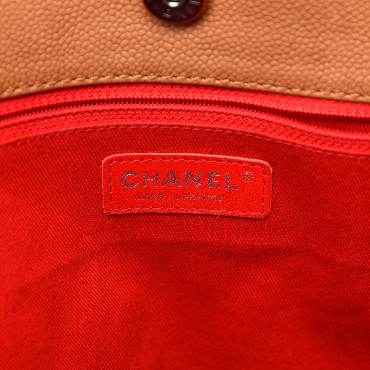 Chanel Perforated Calfskin Drawstring Tote Red 7 of 12