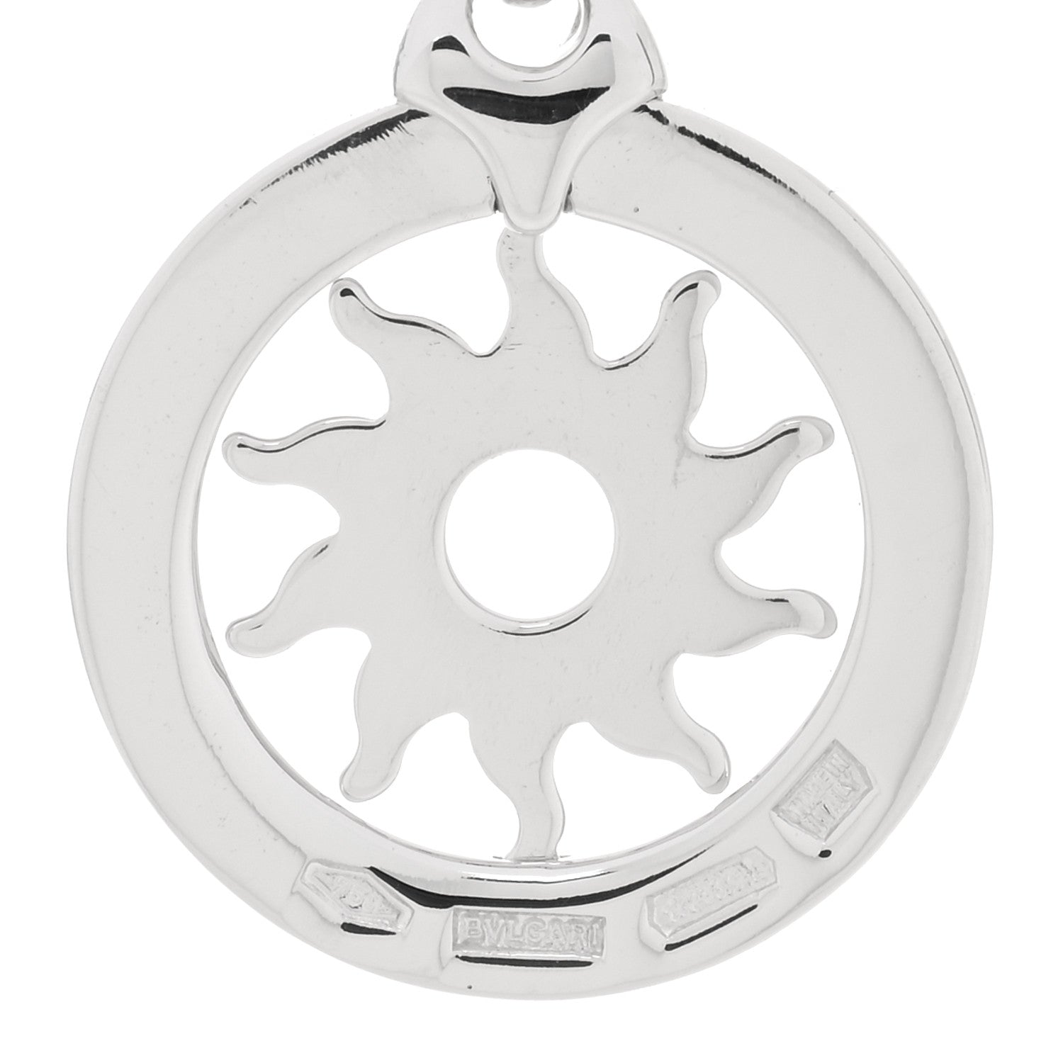 Bulgari 18K White Gold Tondo Sole Charm Pendant 3 of 3