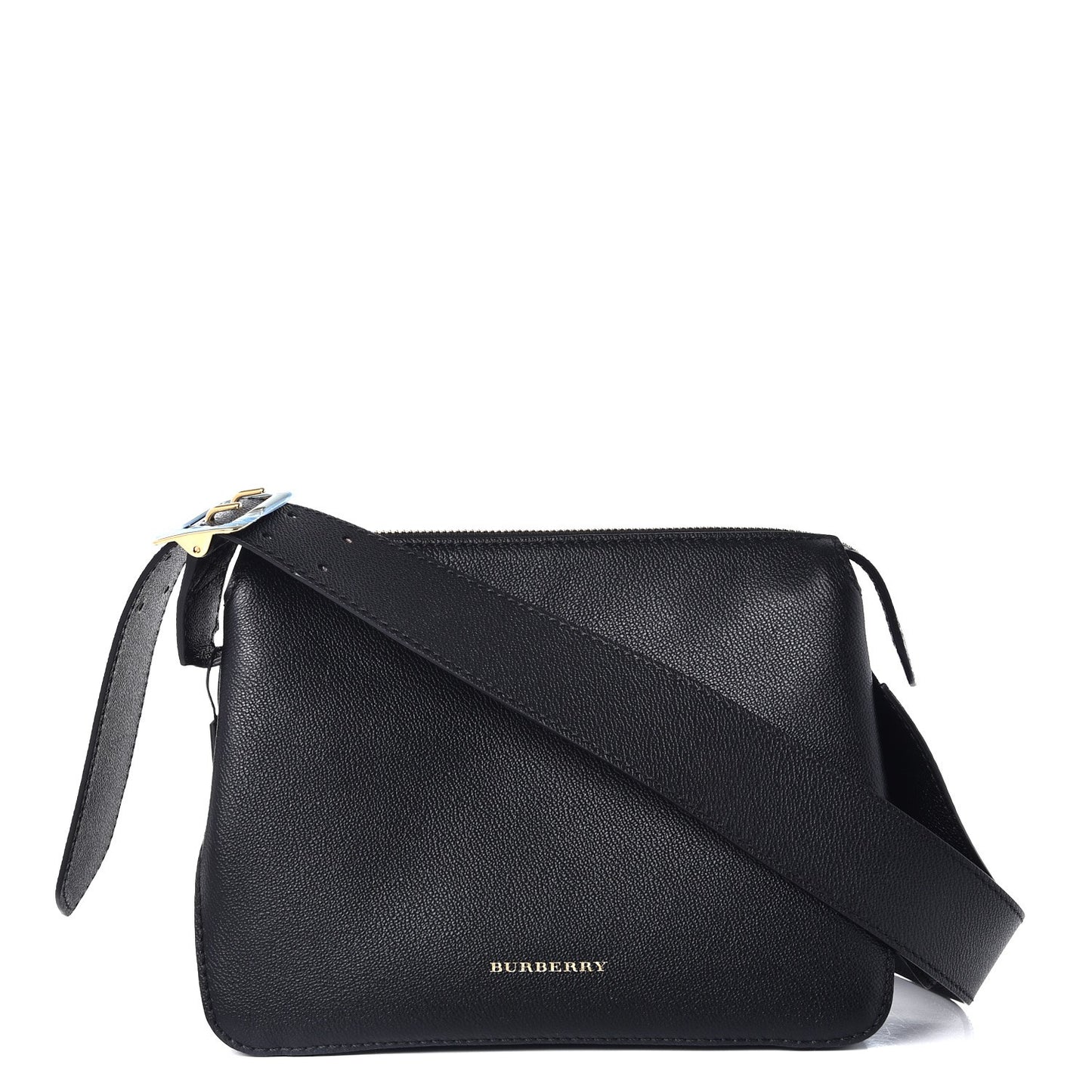 Soft Grain Calfskin House Check Small Helmsley Crossbody Black