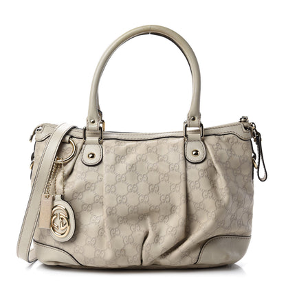 Gucci Guccissima Medium Sukey Top Handle Bag White 1 of 17
