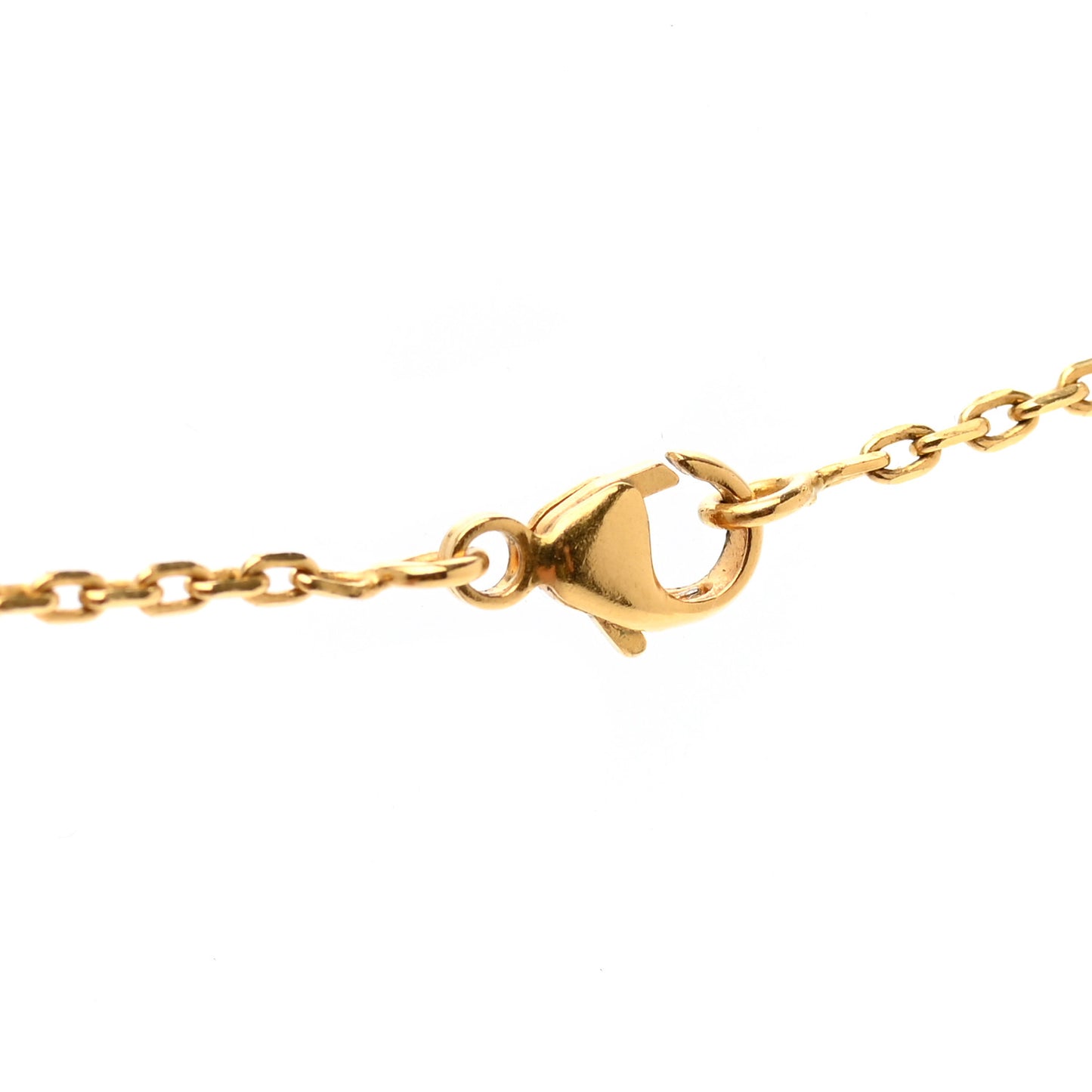 Lacquered Gold Pop H Pendant Necklace Marron Glace
