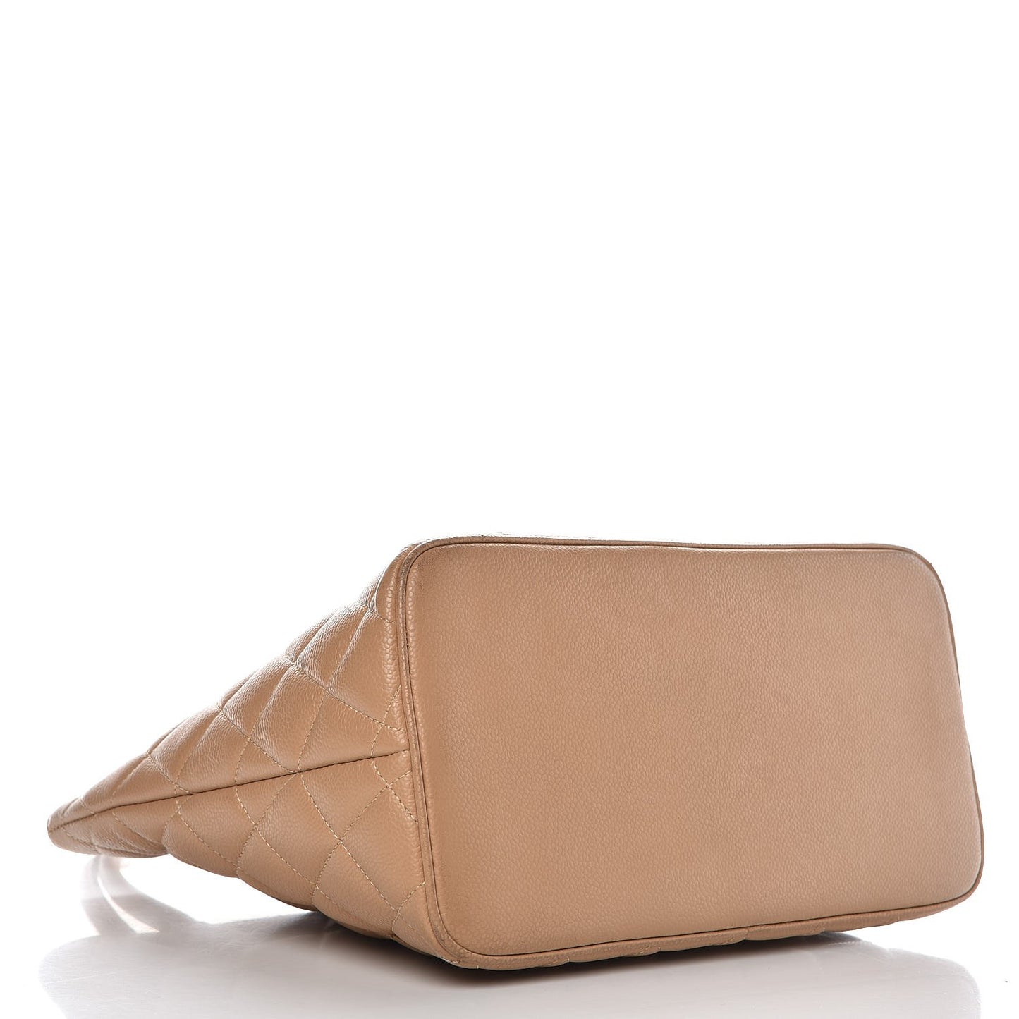 Caviar Quilted Medallion Tote Beige