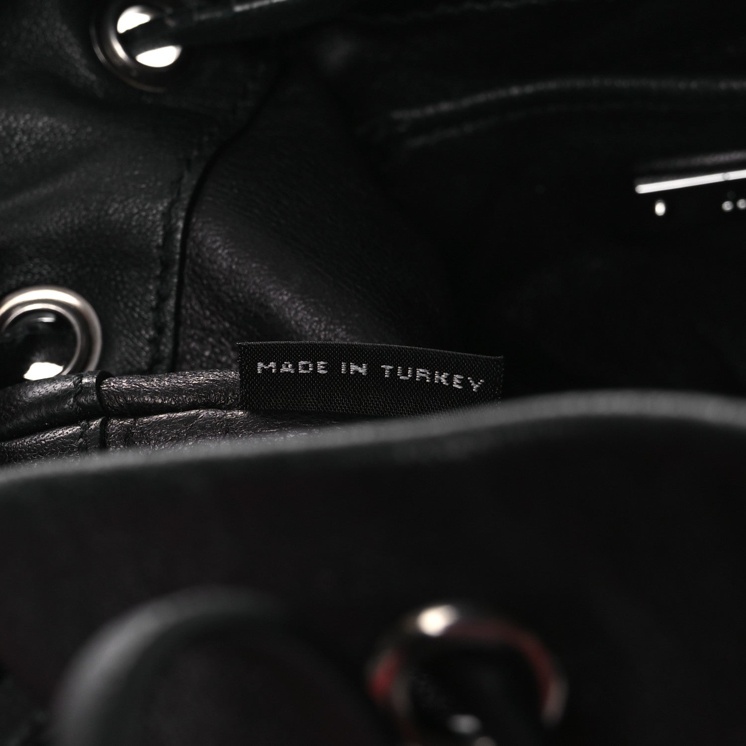 Miu Miu Nappa Jeweled Grommet Starlight Bucket Bag Black 7 of 15